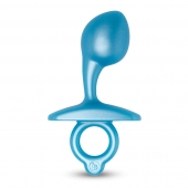 Голубая анальная пробка для массажа простаты Bulb Silicone Prostate Plug - 10,7 см. - b-Vibe - в Сергиевом Посаде купить с доставкой