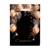 Пакет с вырубной ручкой и принтом в виде шариков (30х40 см) - Сима-Ленд - купить с доставкой в Сергиевом Посаде