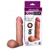 Фаллическая насадка для страпона UNICOCK 8  - 20 см. - LOVETOY (А-Полимер) - купить с доставкой в Сергиевом Посаде