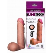 Фаллическая насадка для страпона UNICOCK 8  - 20 см. - LOVETOY (А-Полимер) - купить с доставкой в Сергиевом Посаде