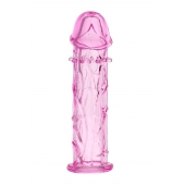 Розовая насадка фаллической формы - 12,5 см. - A-toys - в Сергиевом Посаде купить с доставкой