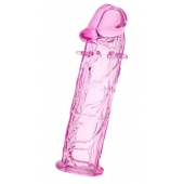 Розовая насадка фаллической формы - 12,5 см. - A-toys - в Сергиевом Посаде купить с доставкой