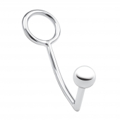 Кольцо на пенис с анальным стимулятором Stainless Steel Anal Hook   Cock Ring - BlueLine - в Сергиевом Посаде купить с доставкой