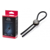 Тёмно-серое эрекционное кольцо с зажимом Again and Again Adjustable Cock Ring - Fifty Shades of Grey - в Сергиевом Посаде купить с доставкой