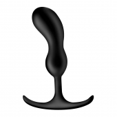 Черный массажер простаты с утяжелителями Premium Silicone Weighted Prostate Plug Medium - 16,3 см. - XR Brands - в Сергиевом Посаде купить с доставкой