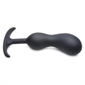 Черный массажер простаты с утяжелителями Premium Silicone Weighted Prostate Plug Large - 18,8 см. - XR Brands - в Сергиевом Посаде купить с доставкой