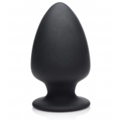 Черная мягкая анальная пробка Squeezable Large Anal Plug - 13,2 см. - XR Brands