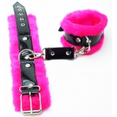 Оковы на ноги с розовым мехом BDSM Light - БДСМ Арсенал - купить с доставкой в Сергиевом Посаде