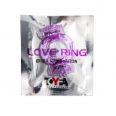 Фиолетовое виброкольцо с двумя вибропульками - Toyfa Basic - в Сергиевом Посаде купить с доставкой