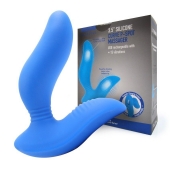 Синий вибромассажер простаты 3,5’’ Curve P-spot Massager - 12 см. - Erokay - в Сергиевом Посаде купить с доставкой