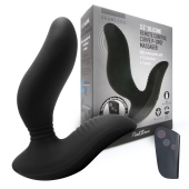 Черный вибромассажер простаты 3,5’’ Remote Control Curve P-spot Massager - 12 см. - Erokay - в Сергиевом Посаде купить с доставкой