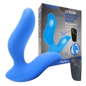 Синий вибромассажер простаты 3,5’’ Remote Control Curve P-spot Massager - 12 см. - Erokay - в Сергиевом Посаде купить с доставкой