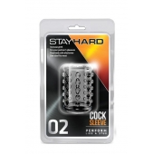 Прозрачная насадка на пенис с шишечками STAY HARD COCK SLEEVE 02 CLEAR - Blush Novelties - в Сергиевом Посаде купить с доставкой