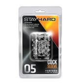 Прозрачная насадка с капельками STAY HARD COCK SLEEVE 05 CLEAR - Blush Novelties - в Сергиевом Посаде купить с доставкой