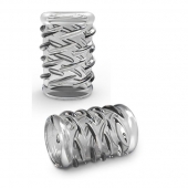 Прозрачная насадка с объёмными чёрточками STAY HARD COCK SLEEVE 06 CLEAR - Blush Novelties - в Сергиевом Посаде купить с доставкой
