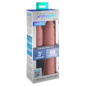 Телесная вибронасадка на член 3  Vibrating Mega X-tension with Remote - 22,9 см. - Pipedream - в Сергиевом Посаде купить с доставкой