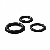 Набор из 3 черных эрекционных колец Babooom Ring Set - Adrien Lastic - в Сергиевом Посаде купить с доставкой