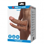 Реалистичная полая насадка на член для двойного проникновения Yairon - 17,5 см. - Baile - купить с доставкой в Сергиевом Посаде