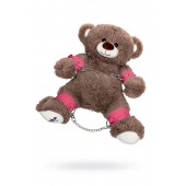 Бондажный набор: бурый мишка с розовыми оковами и наручниками - Pecado - купить с доставкой в Сергиевом Посаде