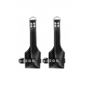 Черные подвесы с белой строчкой - Pecado - купить с доставкой в Сергиевом Посаде