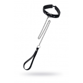 Кожаный ошейник-чокер с поводком - Pecado - купить с доставкой в Сергиевом Посаде