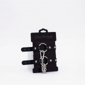 Черно-красные кожаные оковы - Crazy Handmade - купить с доставкой в Сергиевом Посаде