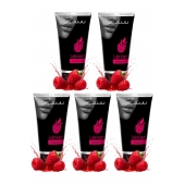 Набор из 5 съедобных лубрикантов JUJU со вкусом малины - JuJu - купить с доставкой в Сергиевом Посаде