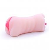 Телесный двусторонний мастурбатор - вагина и ротик - Boys of Toys - в Сергиевом Посаде купить с доставкой