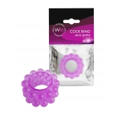 Лиловое эрекционное кольцо с 2 рядами стимулирующих шариков - Erowoman-Eroman - в Сергиевом Посаде купить с доставкой