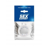 Эрекционное кольцо со стимулирующими шариками сверху и снизу - Sex Expert - в Сергиевом Посаде купить с доставкой