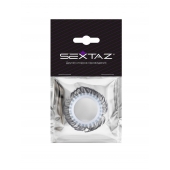 Эластичное эрекционное колечко с черными «ресничками» - Sextaz - в Сергиевом Посаде купить с доставкой