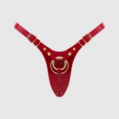 Красный пояс для фиксации насадок Strap-On-Me Leatherette Harness Fabulous - Strap-on-me - купить с доставкой в Сергиевом Посаде