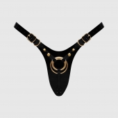 Черный пояс для фиксации насадок Strap-On-Me Leatherette Harness Fabulous - Strap-on-me - купить с доставкой в Сергиевом Посаде