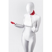 Красный ошейник с подкладкой из меха - ToyFa - купить с доставкой в Сергиевом Посаде