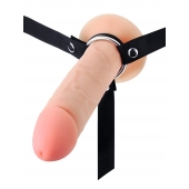 Мужской полый страпон на регулируемых ремешках - 22 см. - Sex Expert - купить с доставкой в Сергиевом Посаде