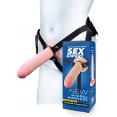 Мужской полый страпон на регулируемых ремешках - 22 см. - Sex Expert - купить с доставкой в Сергиевом Посаде