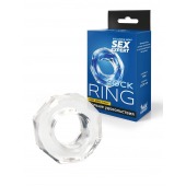Прозрачное эрекционное кольцо в форме гайки - Sex Expert - в Сергиевом Посаде купить с доставкой