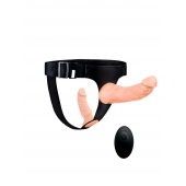 Женский страпон с 2 насадками, вибрацией и пультом ДУ - Erowoman-Eroman - купить с доставкой в Сергиевом Посаде