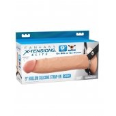 Телесный пустотелый фаллопротез 9’’ Hollow Silicone Strap-On - 24,1 см. - Pipedream - купить с доставкой в Сергиевом Посаде