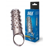 Дымчатая насадка на пенис с шипами и выпуклостями - 12 см. - Sex Expert - в Сергиевом Посаде купить с доставкой