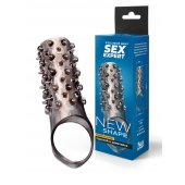 Дымчатая насадка на пенис с шипами и выпуклостями - 12,5 см. - Sex Expert - в Сергиевом Посаде купить с доставкой