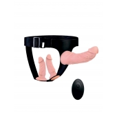 Женский страпон с 3 насадками и вибрацией - Erowoman-Eroman - купить с доставкой в Сергиевом Посаде