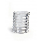 Прозрачная сквозная насадка на пенис с ребрышками - Sex Expert - в Сергиевом Посаде купить с доставкой