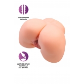 Телесный мастурбатор в форме попки с 2 любовными входами - No Name - в Сергиевом Посаде купить с доставкой