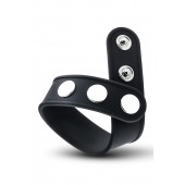 Черное эрекционное кольцо на кнопках - Blush Novelties - в Сергиевом Посаде купить с доставкой