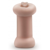 Телесный люминесцентный двусторонний мастурбатор Tasha - Blush Novelties - в Сергиевом Посаде купить с доставкой