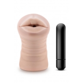 Телесный мастурбатор-ротик Nicole Vibrating Masturbator - Blush Novelties - в Сергиевом Посаде купить с доставкой