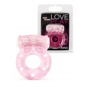 Розовое эрекционное виброкольцо с бабочкой - 1137 - в Сергиевом Посаде купить с доставкой