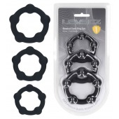 Набор из 3 эрекционных колец Beaded Silicone Cockring Set - Shots Media BV - в Сергиевом Посаде купить с доставкой