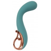 Бирюзовый вибратор для точки G The Magician G-Spot Vibrator - 19 см. - Orion